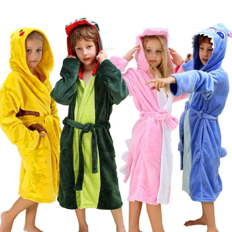 Dinosaur Hooded Children Bathrobes - Baby&Toddler clothing