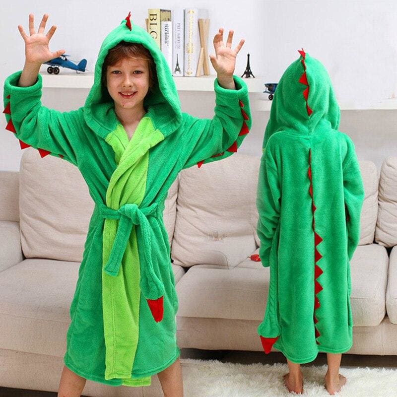 Dinosaur hooded children bathrobes - 4t - baby&toddler 