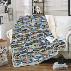 Dinosaur nap blanket - pattern 2 / 70x100cm - blankets