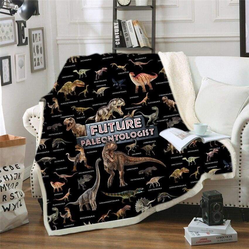 Dinosaur nap blanket - pattern 3 / 70x100cm - blankets
