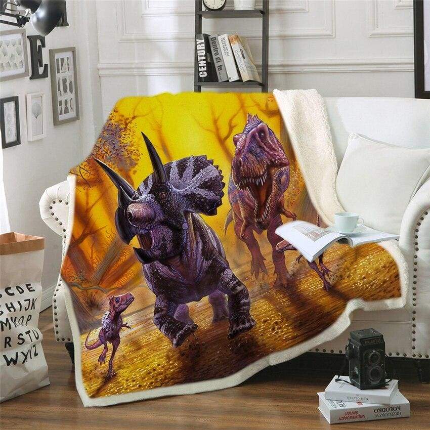 Dinosaur nap blanket - pattern 5 / 70x100cm - blankets
