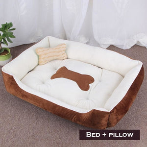Dog cotton kennel mat - brown / xxs 40x25x15cm - accessories