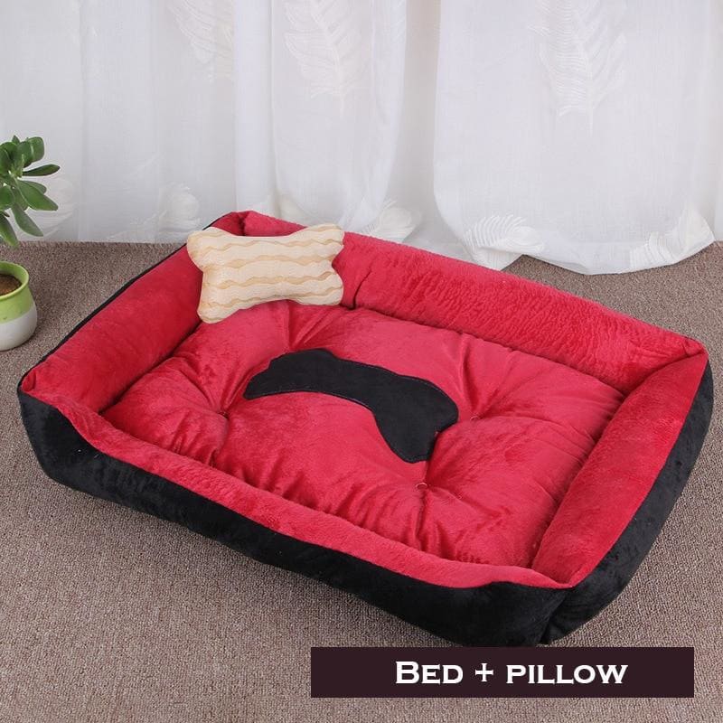 Dog cotton kennel mat - red / xxs 40x25x15cm - accessories 3