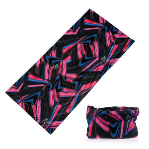 Face Head Wrap Cover - Black-Pink - Scarf