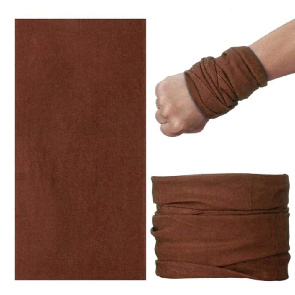 Face Head Wrap Cover - Brown - Scarf