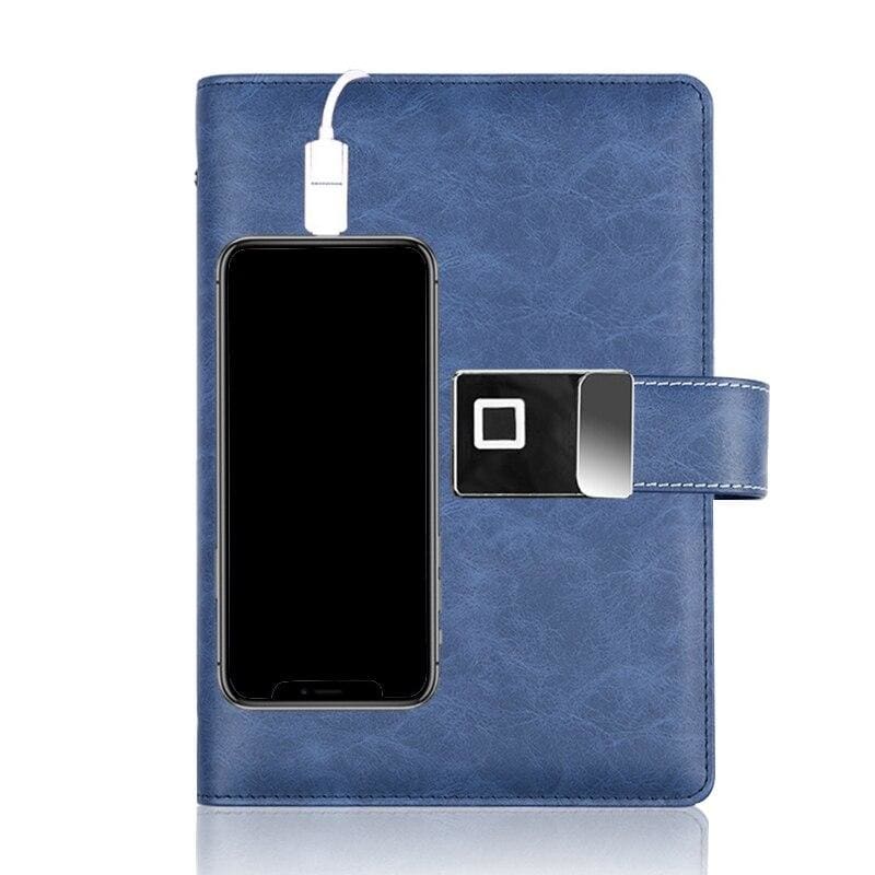 Fingerprint Lock Smart Notebook - Blue - Business