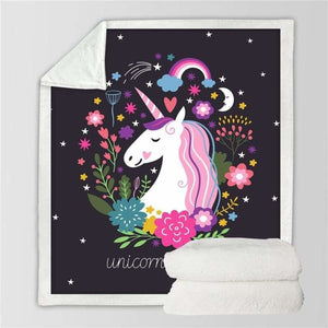 Fleece Blanket Unicorns for kids - Blankets