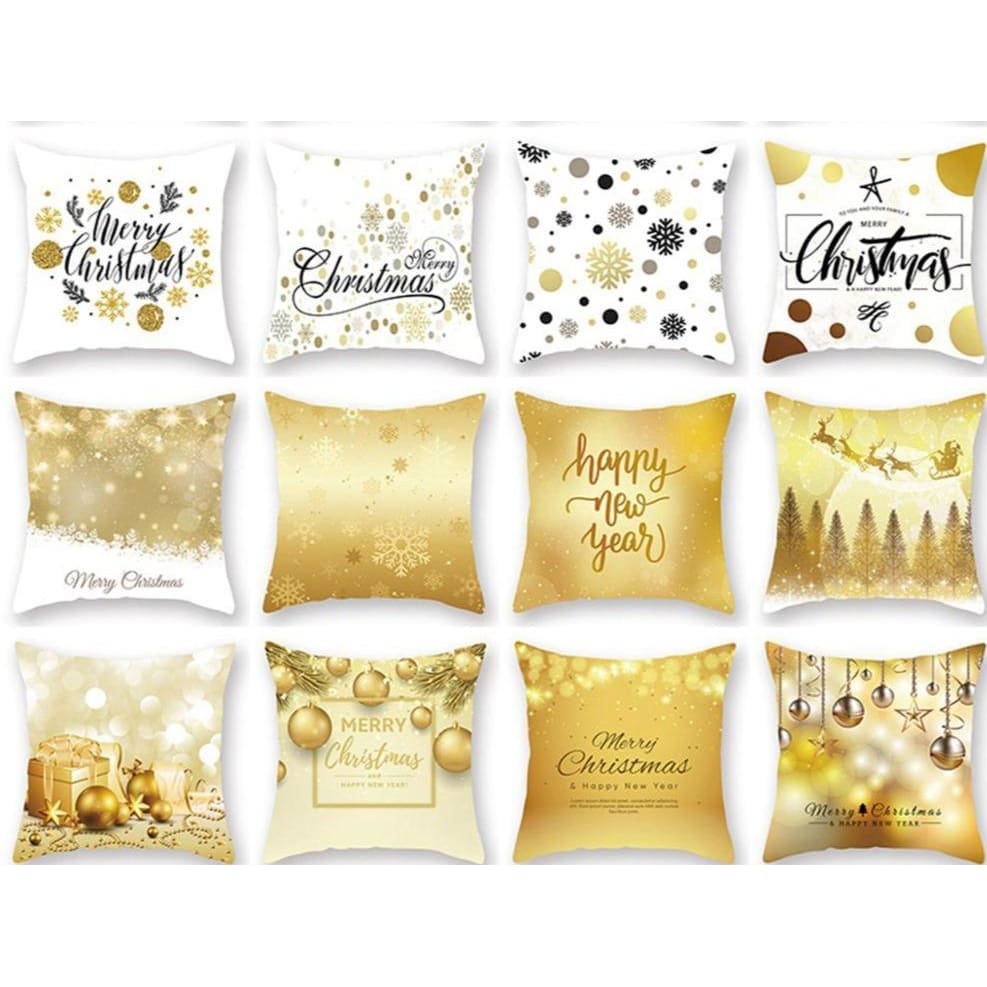 Pillowcase Gold Black - Christmas Decoration