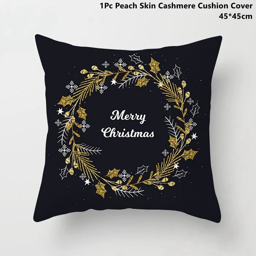 Pillowcase Gold Black - Xmas 15 - Christmas Decoration