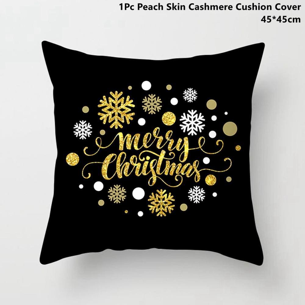 Pillowcase Gold Black - Xmas 16 - Christmas Decoration