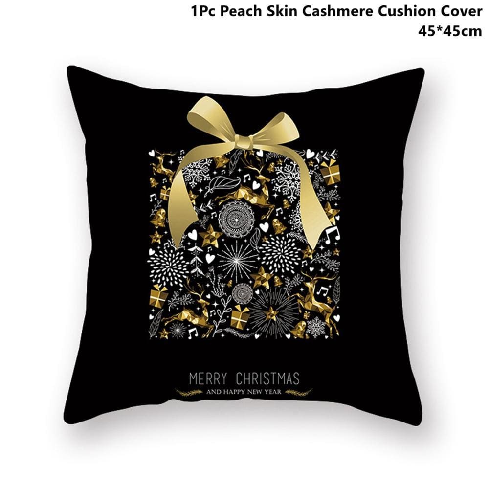 Pillowcase Gold Black - Xmas 21 - Christmas Decoration