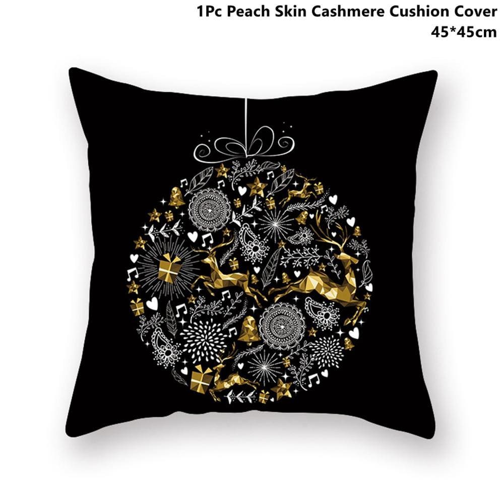 Pillowcase Gold Black - Xmas 22 - Christmas Decoration