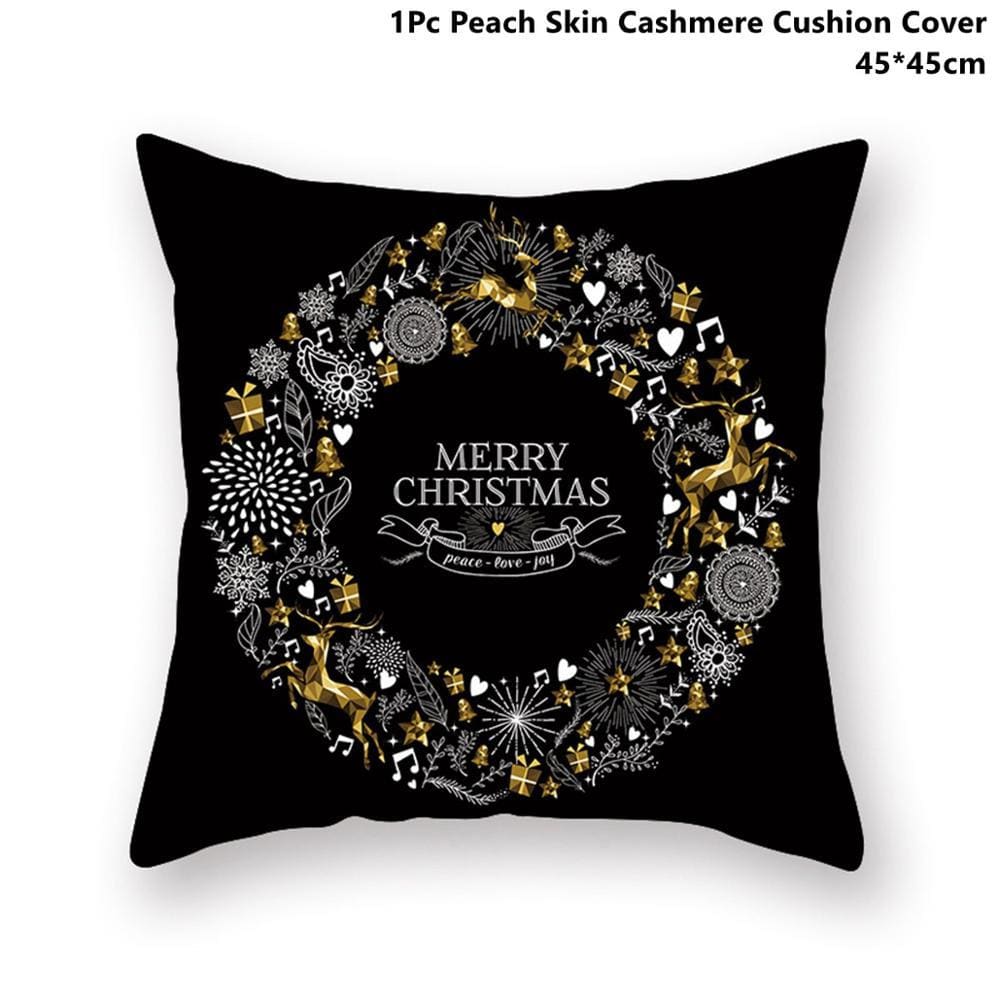 Pillowcase Gold Black - Xmas 23 - Christmas Decoration