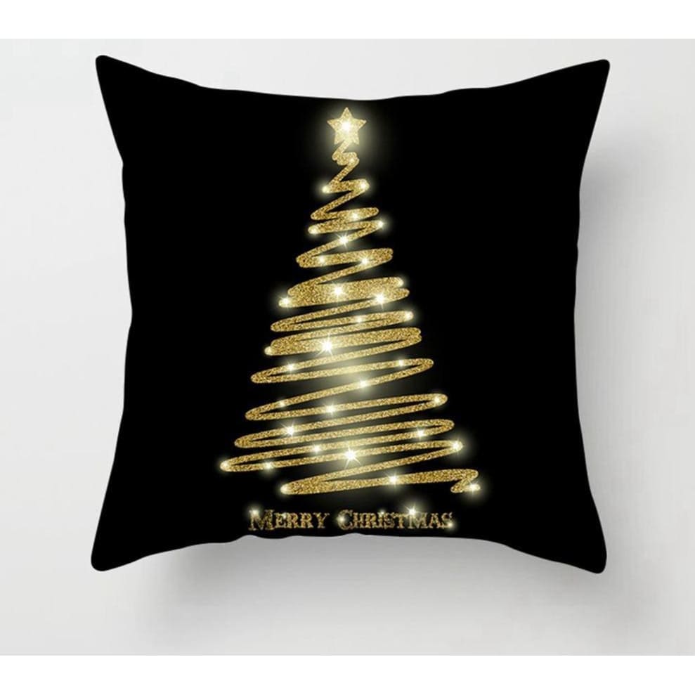 Pillowcase Gold Black - Xmas 5 - Christmas Decoration