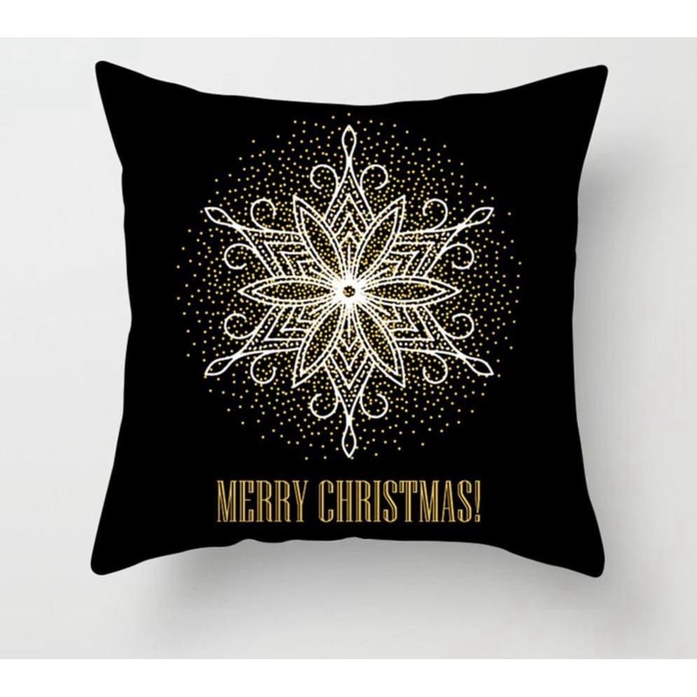 Pillowcase Gold Black - Xmas 6 - Christmas Decoration