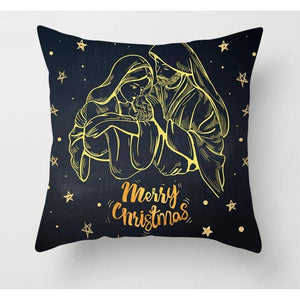 Pillowcase Gold Black - Xmas 8 - Christmas Decoration