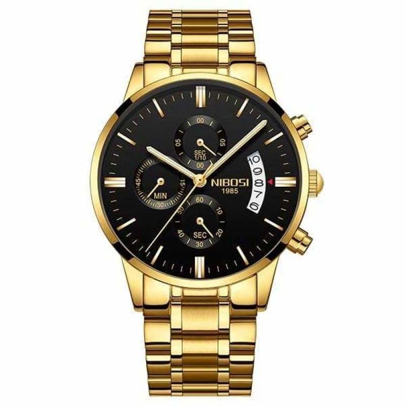 Gold watches black luxury sports - quartz