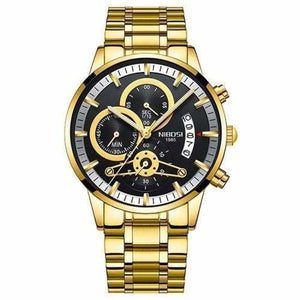 Gold watches black luxury sports - quartz