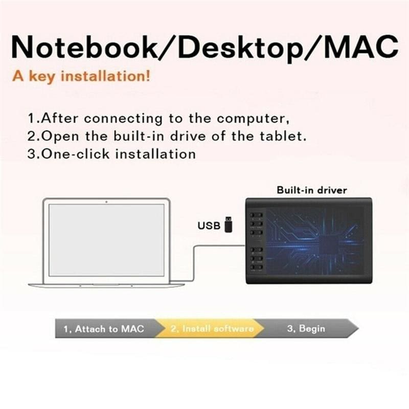 Graphics Drawing Tablet - Black - electronics devices