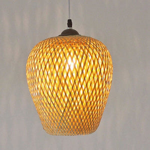 Handmade Bamboo Lantern Chandelier - Yellow - Light Lamp2