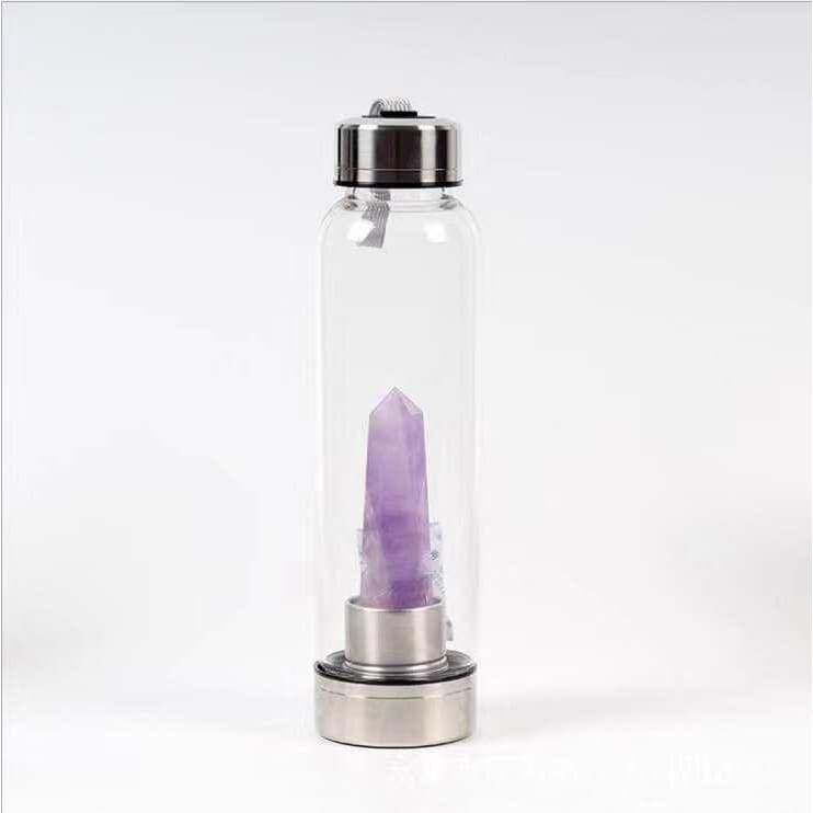 Healing crystal water bottle - 0.55L / amethyst2 - Bottles
