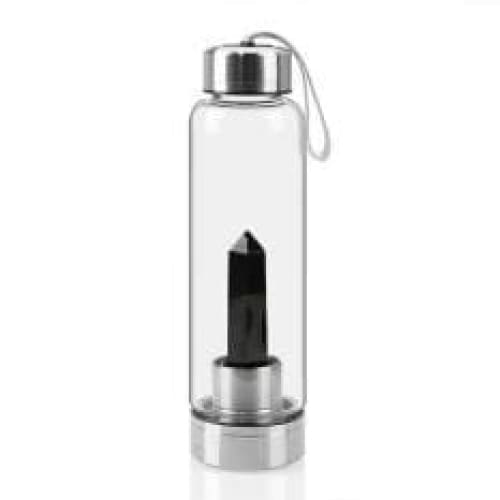 Healing crystal water bottle - 0.55L / obsidian - Bottles