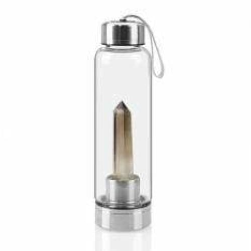 Healing crystal water bottle - 0.55L / smoky quartz