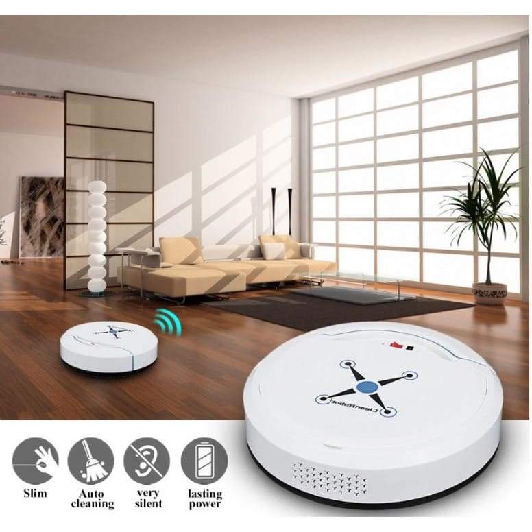 Home Cleaner Automatic Sensing Robot - White - Cleaning