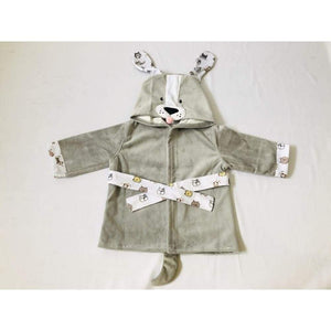 Hooded Animal Baby Bathrobe - bamboo fiber Puppy / 0-18