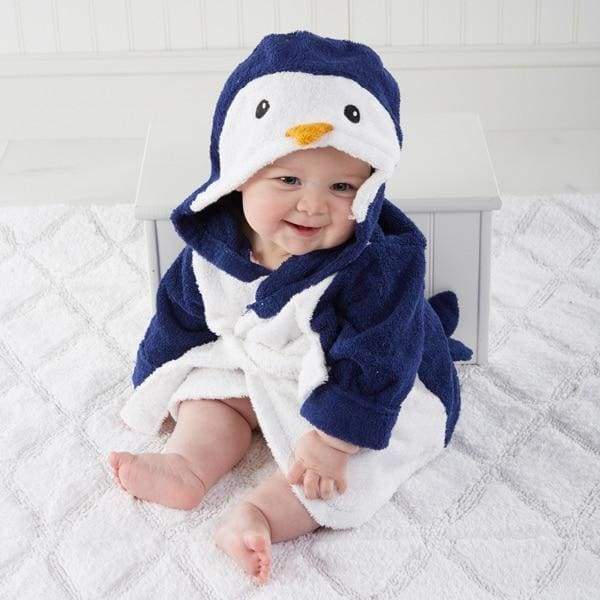 Hooded Animal Baby Bathrobe - Classical penguin / 0-18