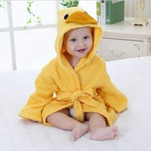 Hooded Animal Baby Bathrobe - Duck / 0-18 month