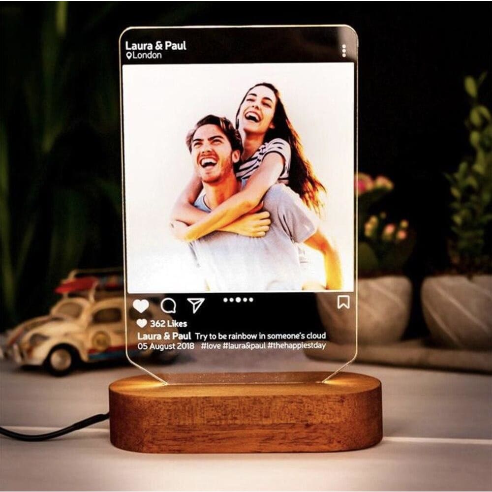 Instagram Photo Night Lamps - 1-2 Person - 3D Illusion Lamp