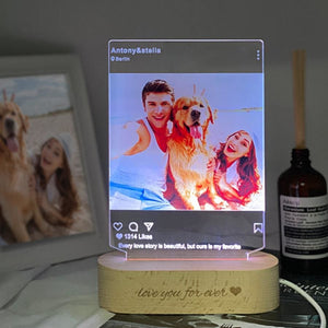 Instagram Photo Night Lamps - 3-5 Person - 3D Illusion Lamp