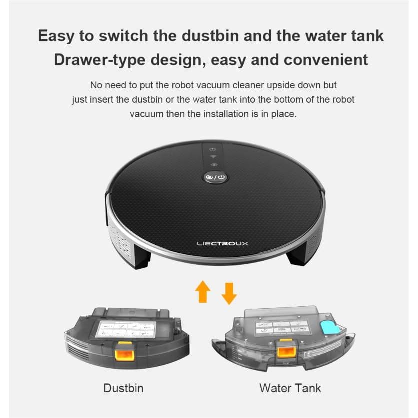 Intelligent Mopping Robot - Black - Smart Home Cleaning