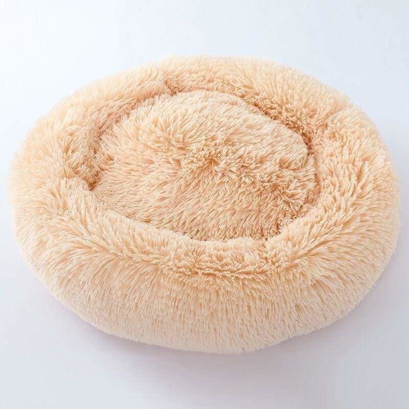 Kennel Round Plush Nest Bed - Apricot / 60x60cm - Pet
