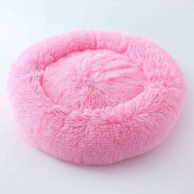 Kennel Round Plush Nest Bed - Pink / 60x60cm - Pet