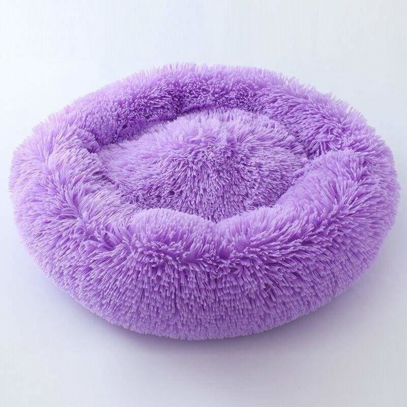 Kennel Round Plush Nest Bed - Purple / 60x60cm - Pet