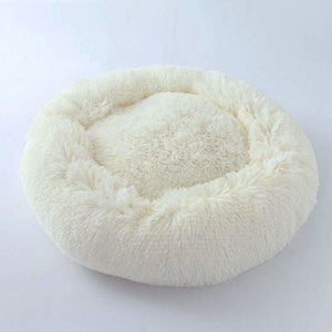 Kennel Round Plush Nest Bed - White / 60x60cm - Pet