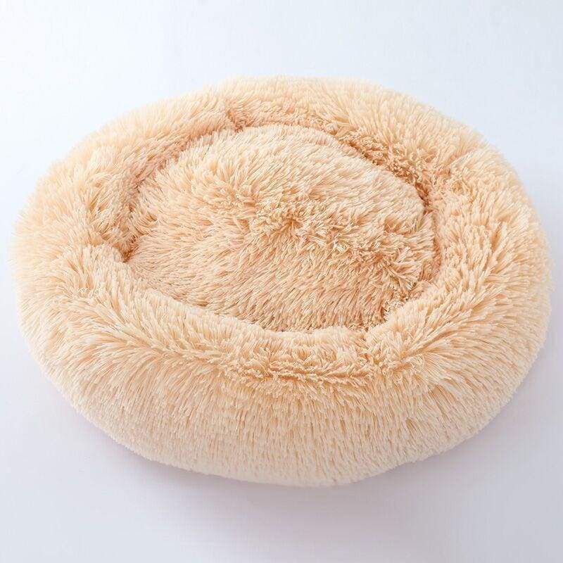 Kennel Round Plush Nest Beds - Apricot / 60x60cm - Dog