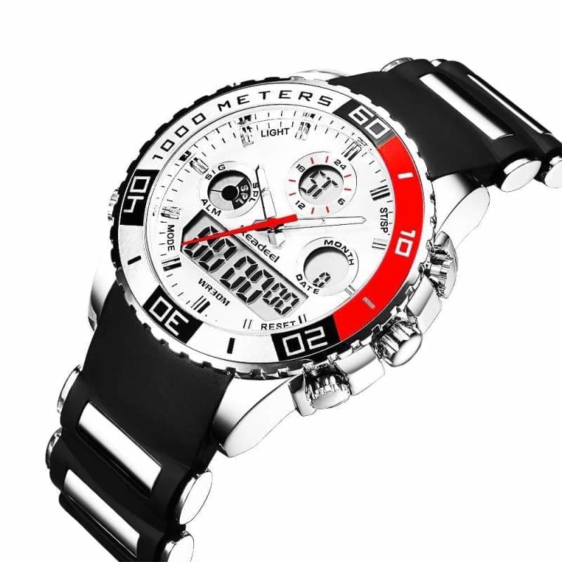 Led digital watch quartz - red - sports watches