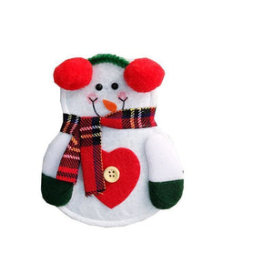 Little Snowman Cutlery Bag - A - Stockings & Gift Holders