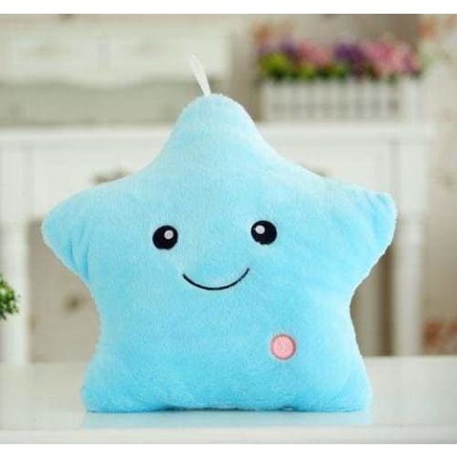 Luminous LED Star Pillow - Blue - Plush Pillows