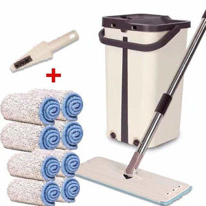Magic Mop & Bucket Cleaner - Total 8 cloth - Mops