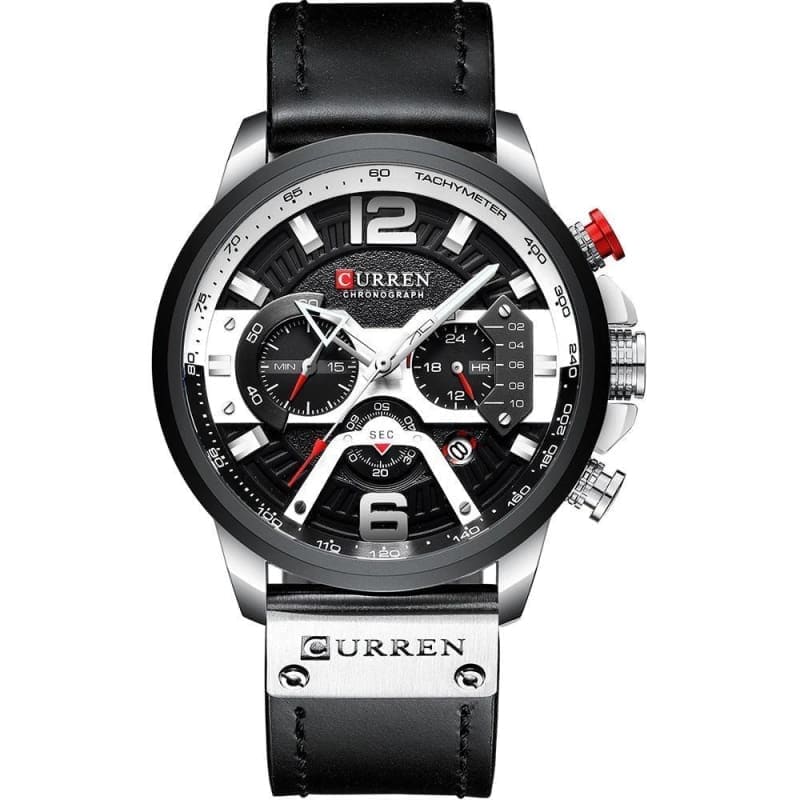 Mens Luxury Watches Just For You - silver black watch