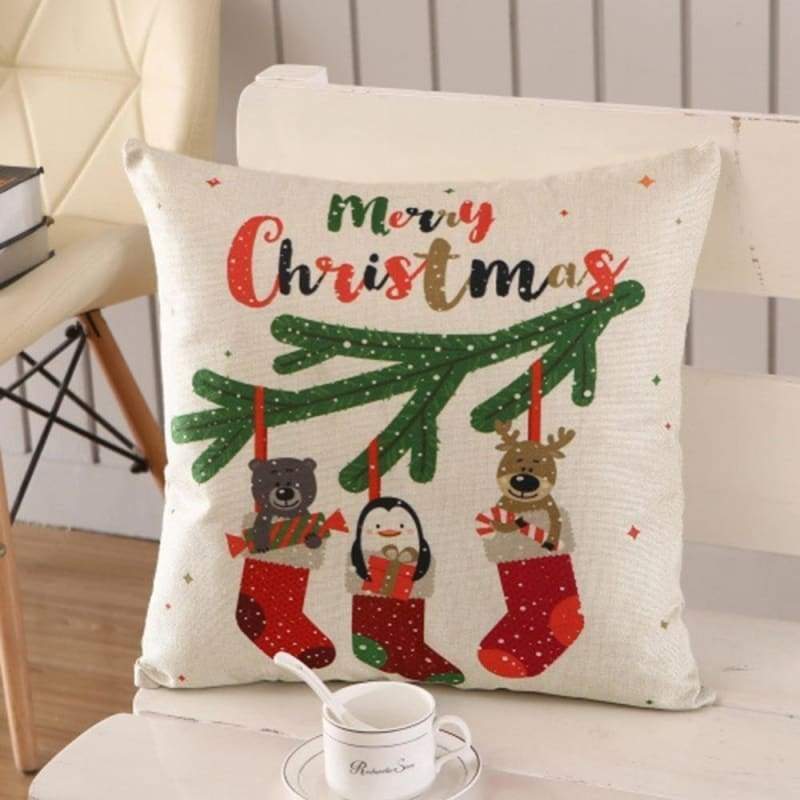 Merry christmas cushion cover - type 17 / 45x45cm - 