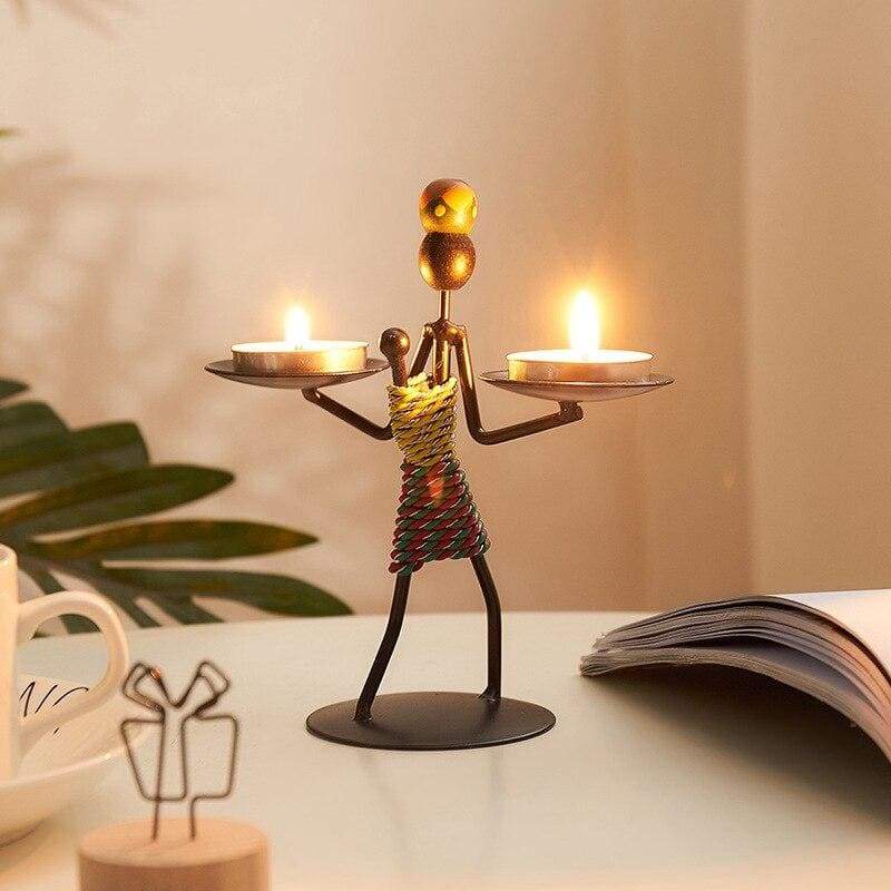 Metal candle holder - b - home decor 2
