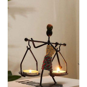 Metal candle holder - c - home decor 2