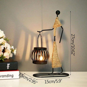 Metal Sculpture Candle Holder - A - home decor 2