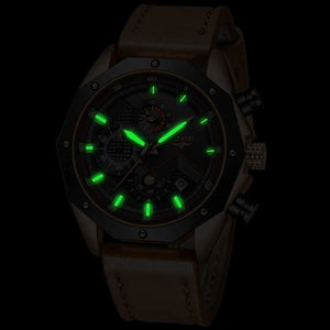 Military watch casual leather sports waterproof