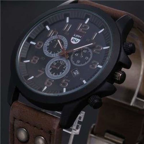 Military watch vintage - brown - quartz watches